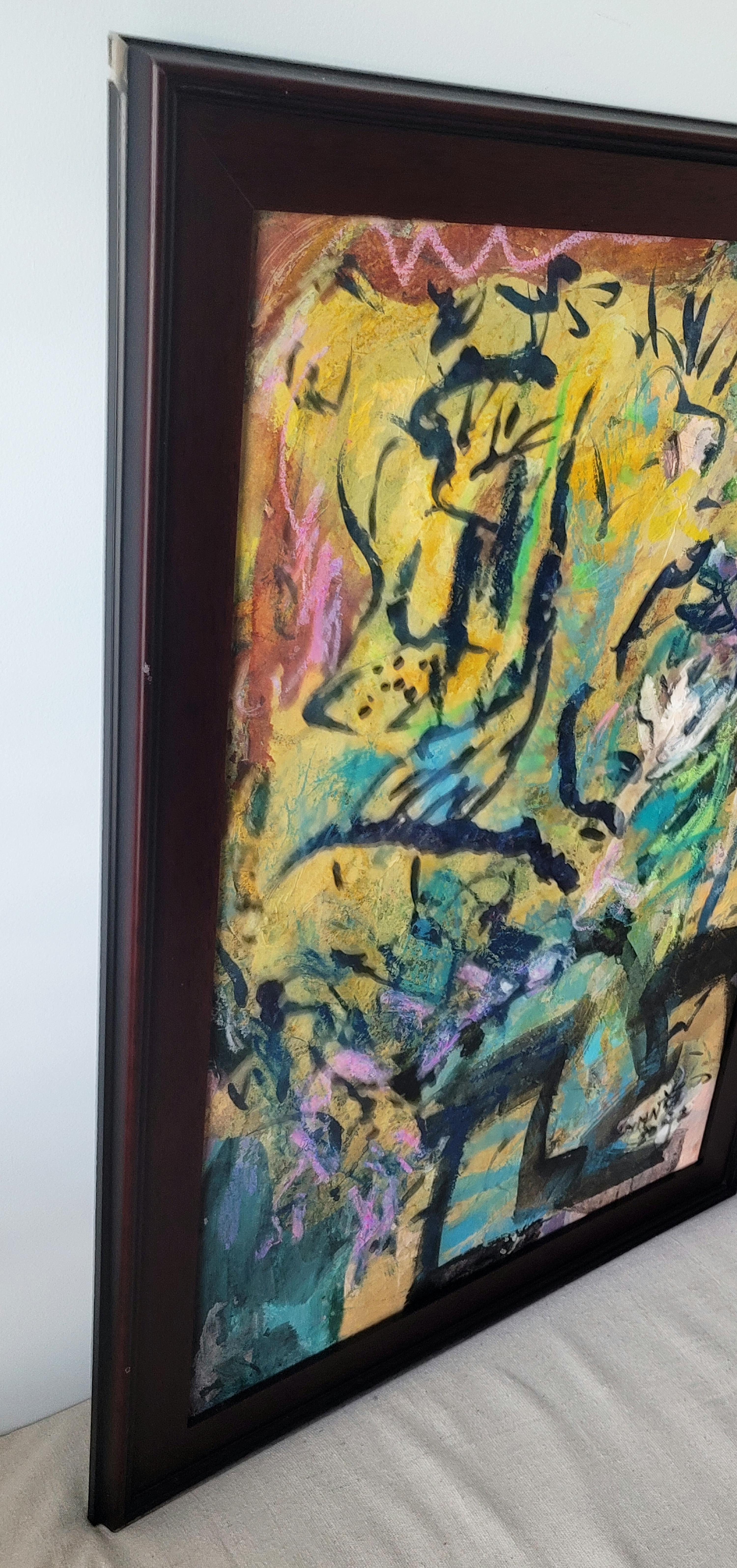Lo stile dei dipinti a tecnica mista di Cymn Wong è sviluppato insieme a pastello, pastello, acrilico e inchiostro.  Affondando le sue radici nella tradizionale pittura cinese con pennello a inchiostro e nell'espressionismo astratto contemporaneo di