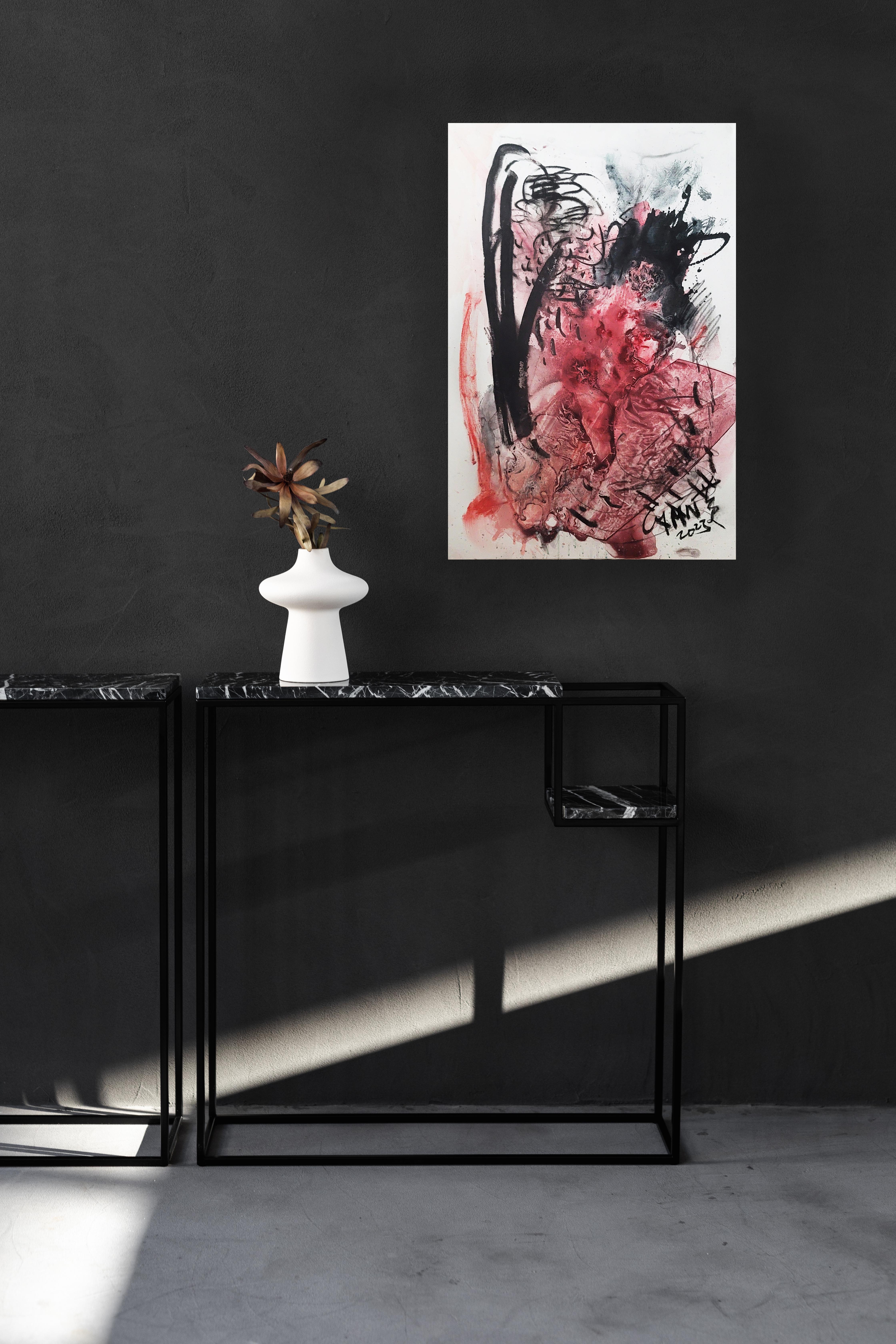 Try it for free Red and Black III - Abstract Expressionist Painting by Cymn Wong 