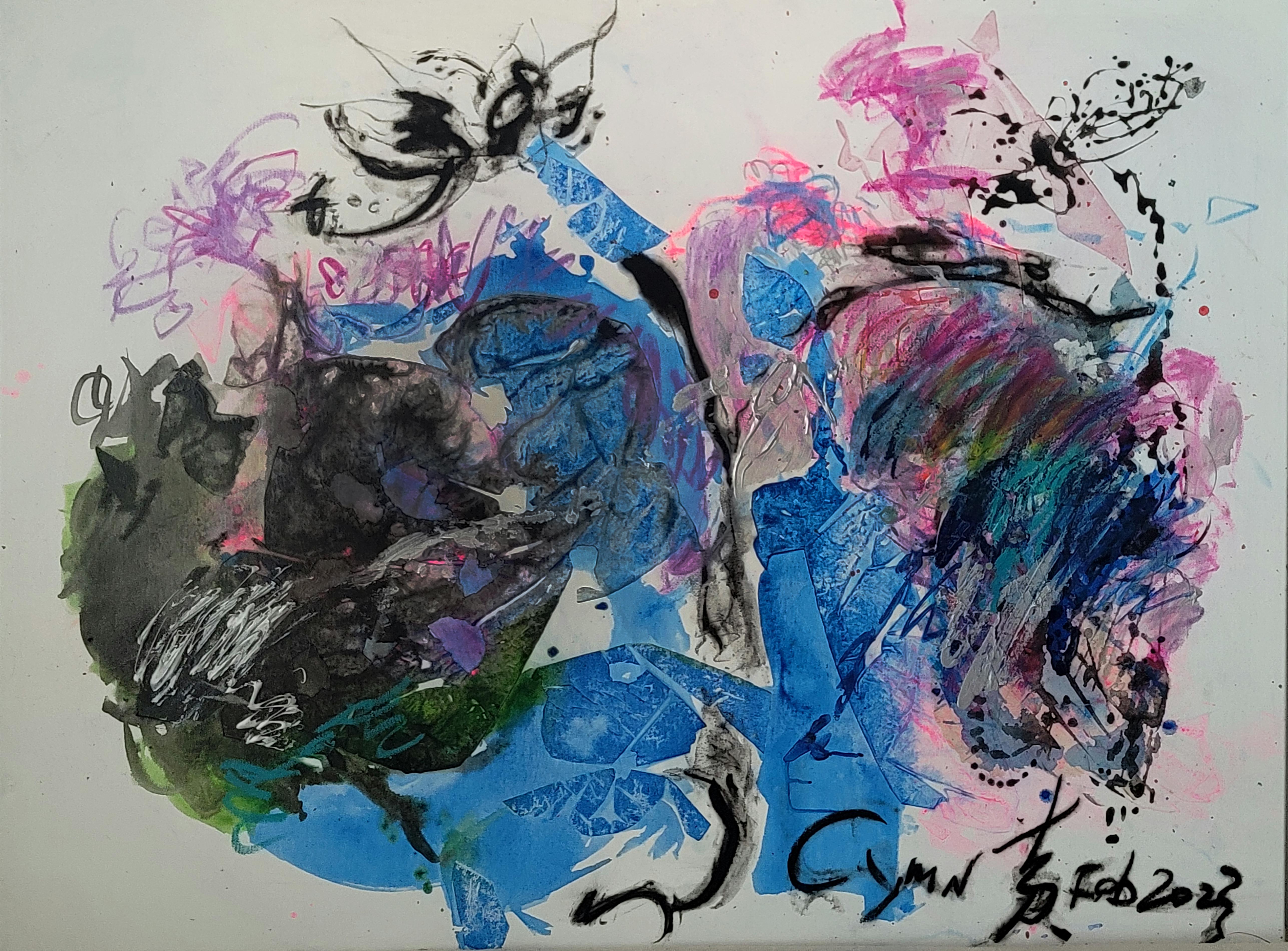 Vividness-Abstract Expressionism - Painting by Cymn Wong 