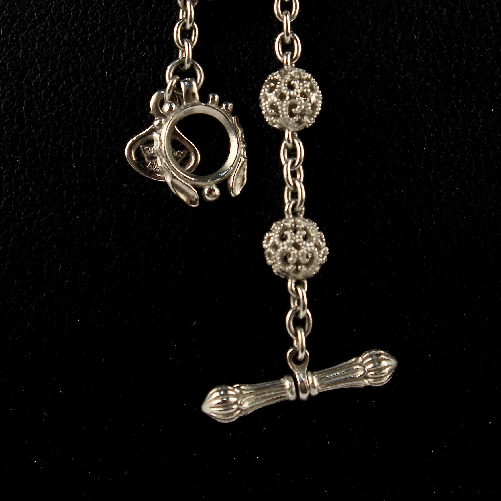 Cynthia Bach, collier de perles en filigrane en or blanc 18 carats en vente 3