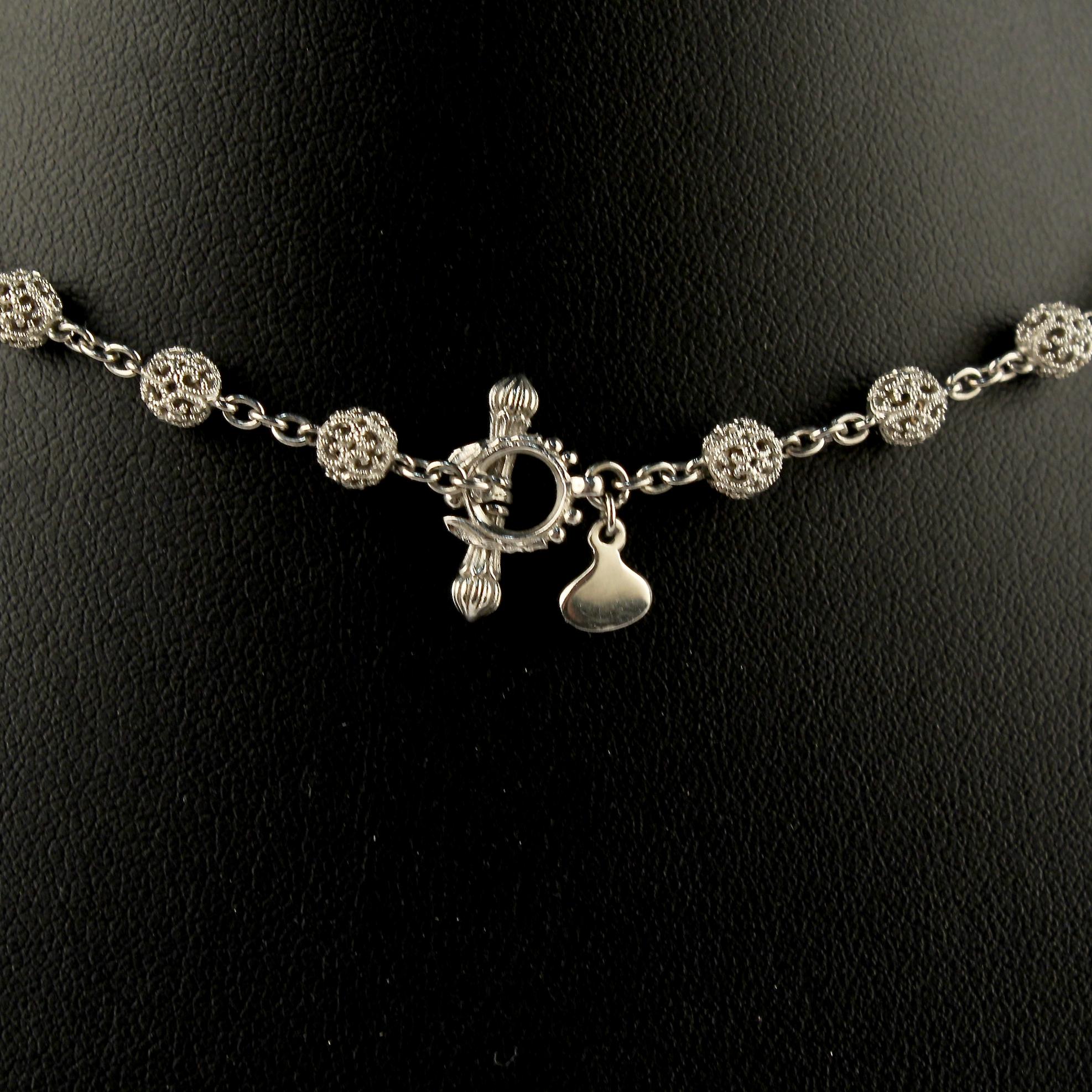 Cynthia Bach, collier de perles en filigrane en or blanc 18 carats en vente 4