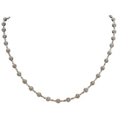 Cynthia Bach 18 Karat White Gold Filigree Beaded Necklace