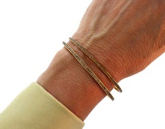 Cynthia Bach Diamond Rose Gold Bangle Bracelet, Pair