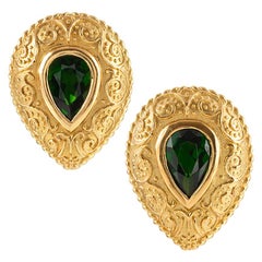 Orecchini con granato tsavorite a forma di pera Cynthia Bach