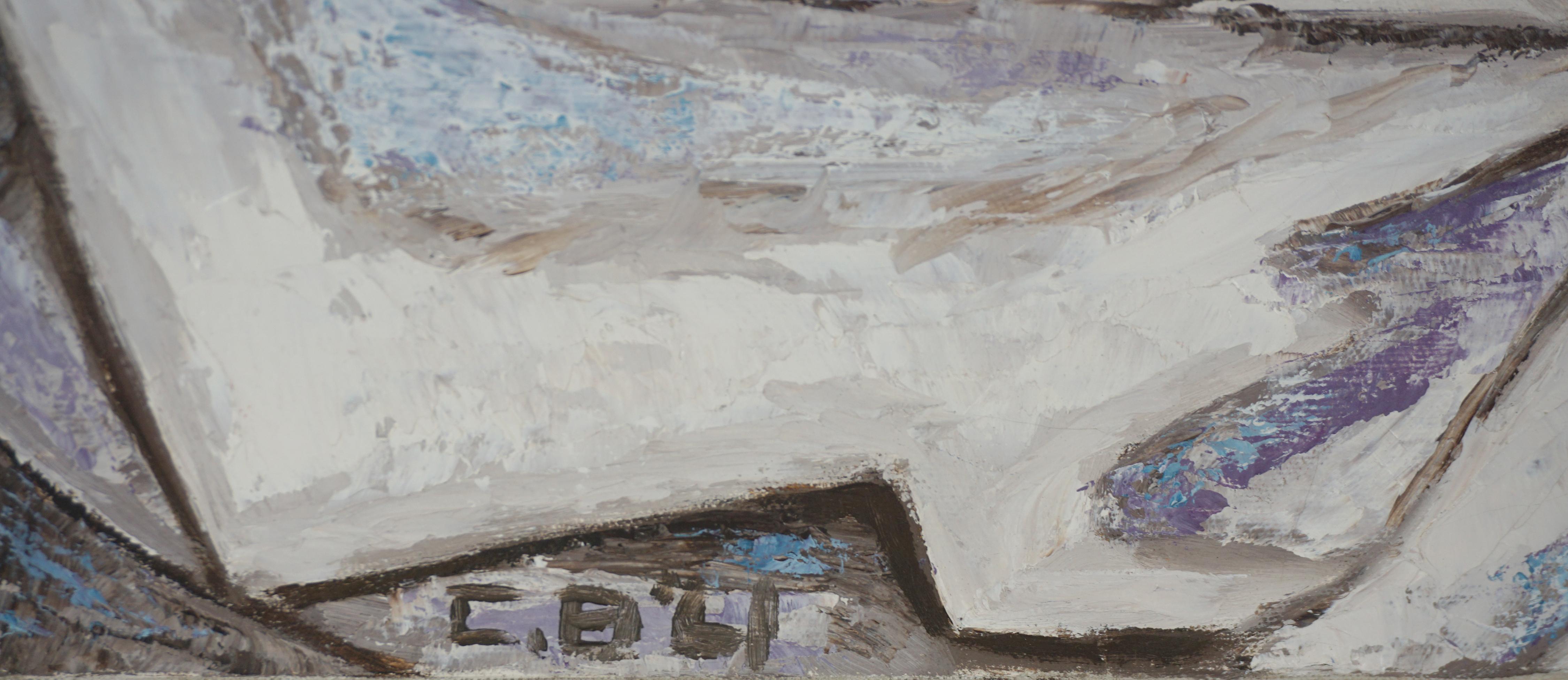 Figurativo Abstracto Moderno de Mitad de Siglo - Mañana de Hombre en venta 1