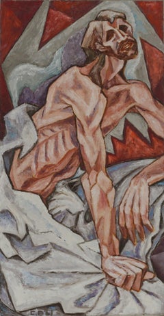 Mid Century Modern Abstracted Figurative - Man's Morning