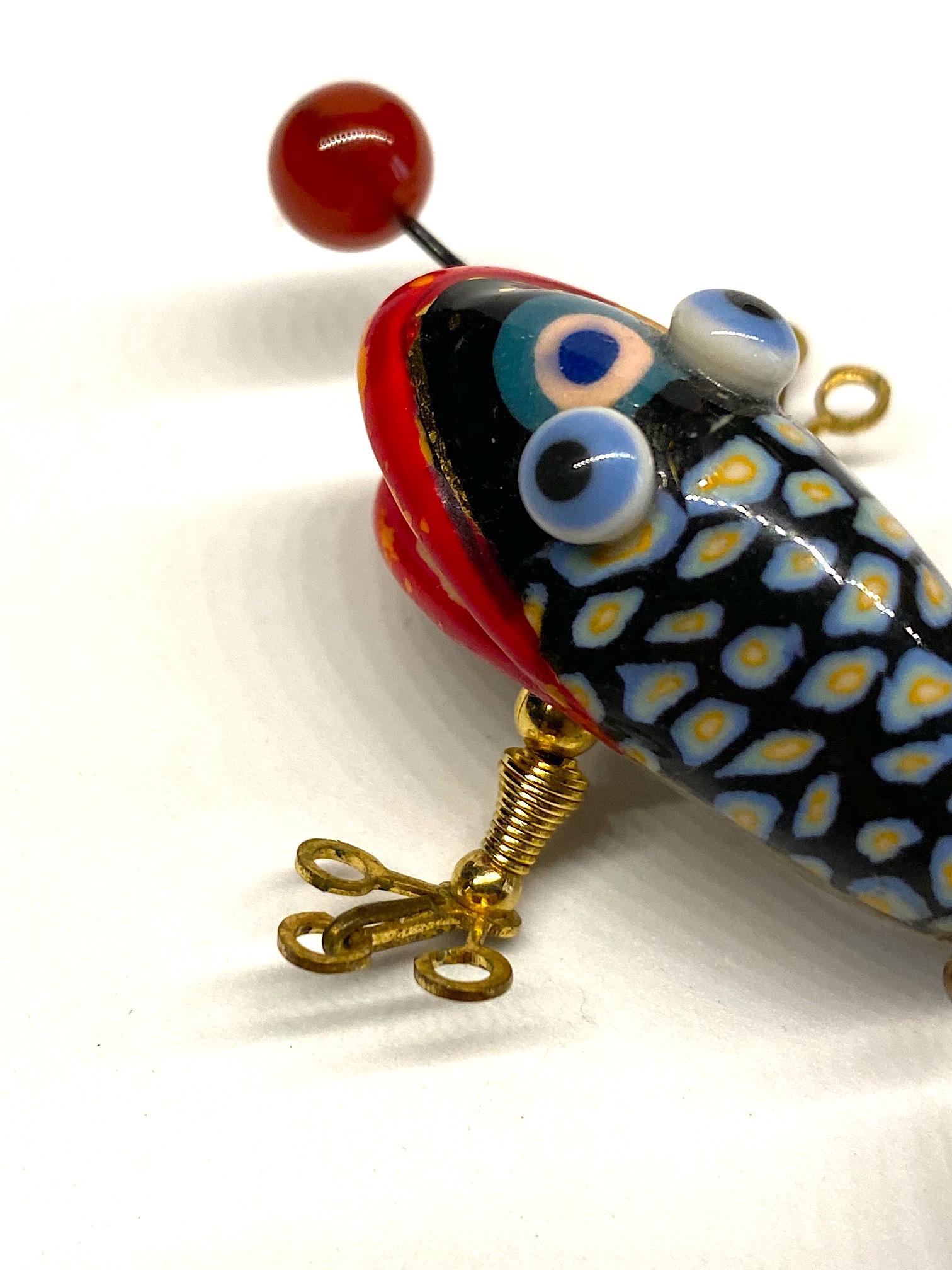 Cynthia Chuang, Jewelry 10, Porcelain & Glass Frog Brooch 1