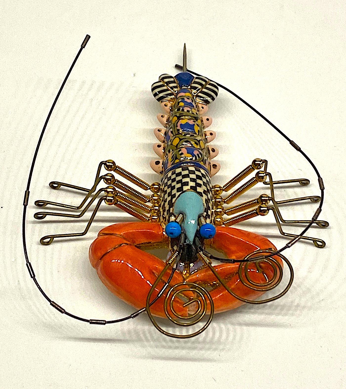 Cynthia Chuang, Jewelry 10, Porcelain & Glass Lobster Brooch 9