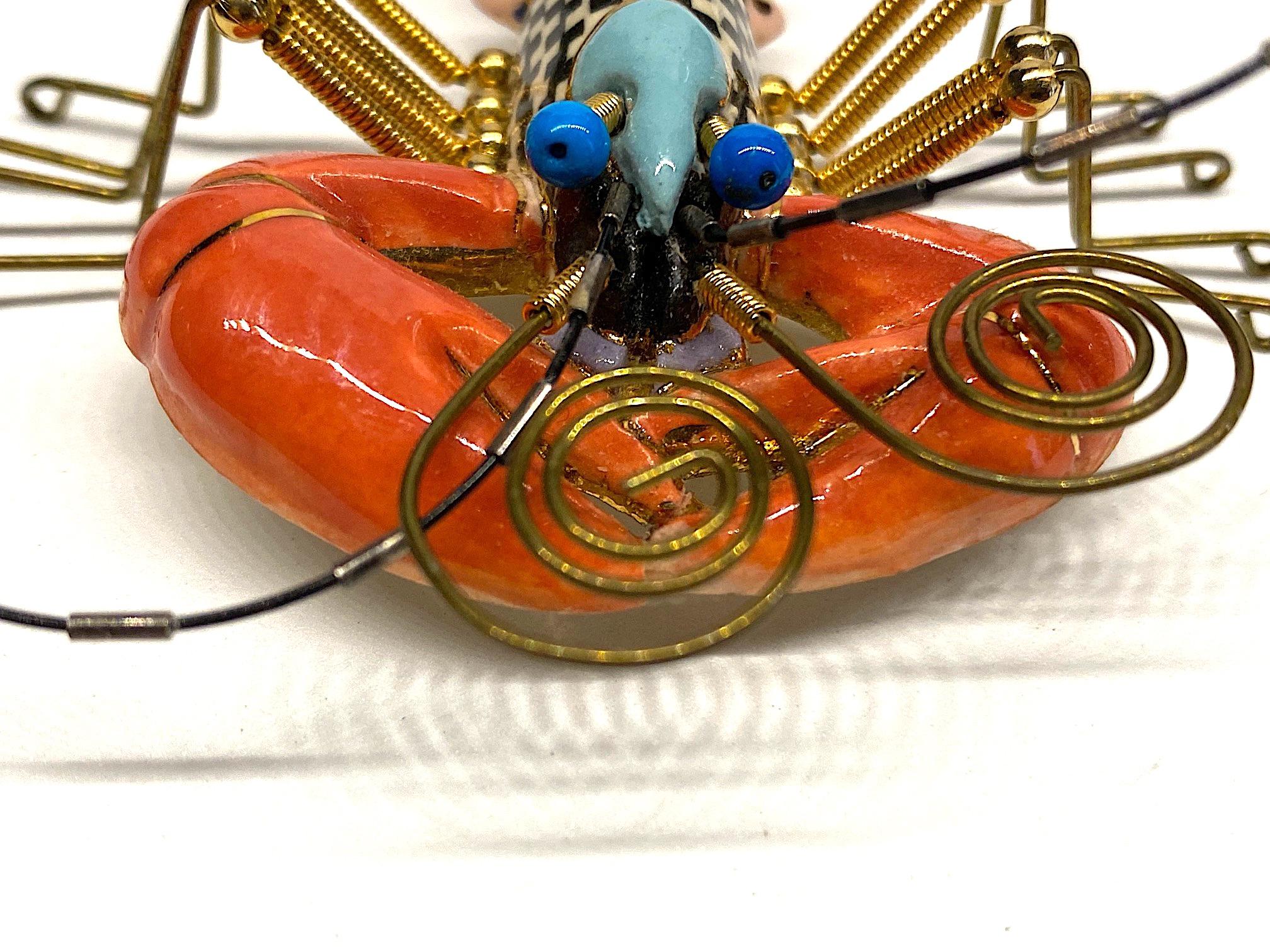 Cynthia Chuang, Jewelry 10, Porcelain & Glass Lobster Brooch 3