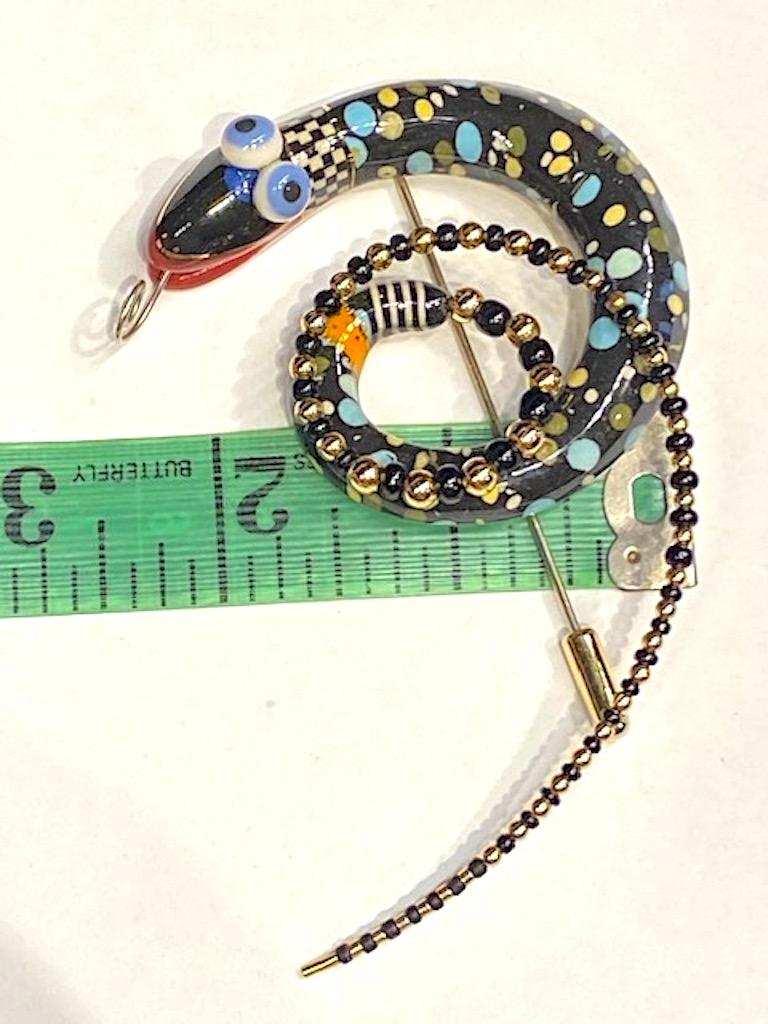 Cynthia Chuang, Jewelry 10, Porcelain & Glass Snake Brooch 5