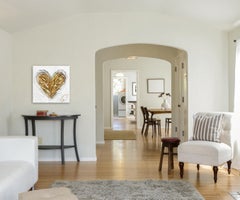 Gold Heart On White No. 5