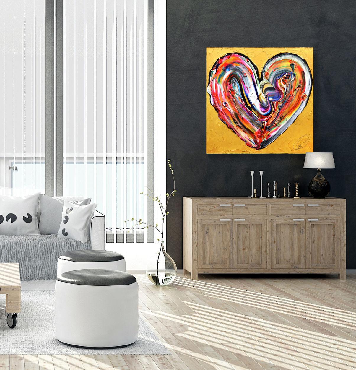 Vivir El Sueño - Impasto Pintura Gruesa Obra de Arte Original en venta 1