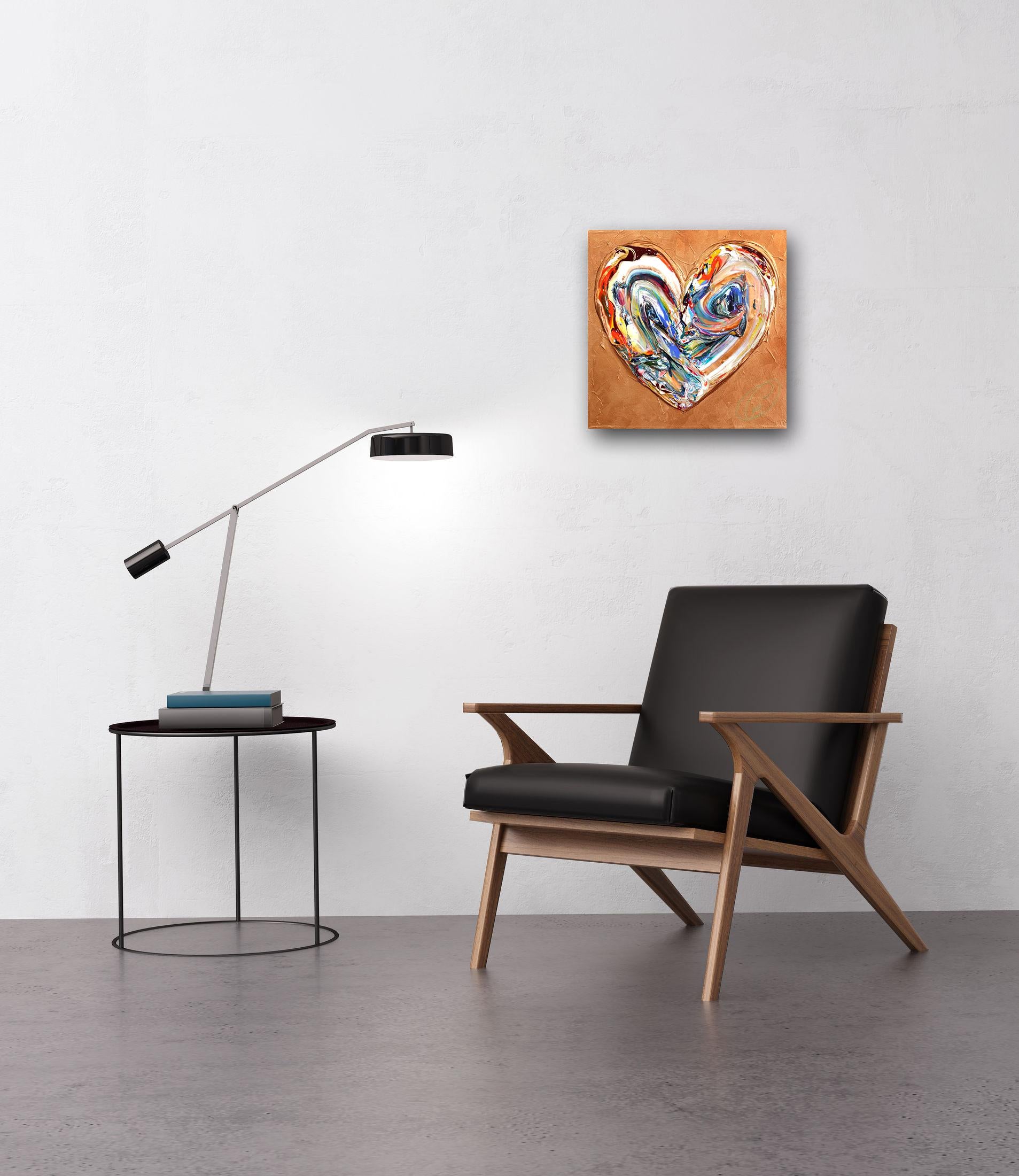 Beauty of the Heart - Impasto Pop Painting For Sale 5