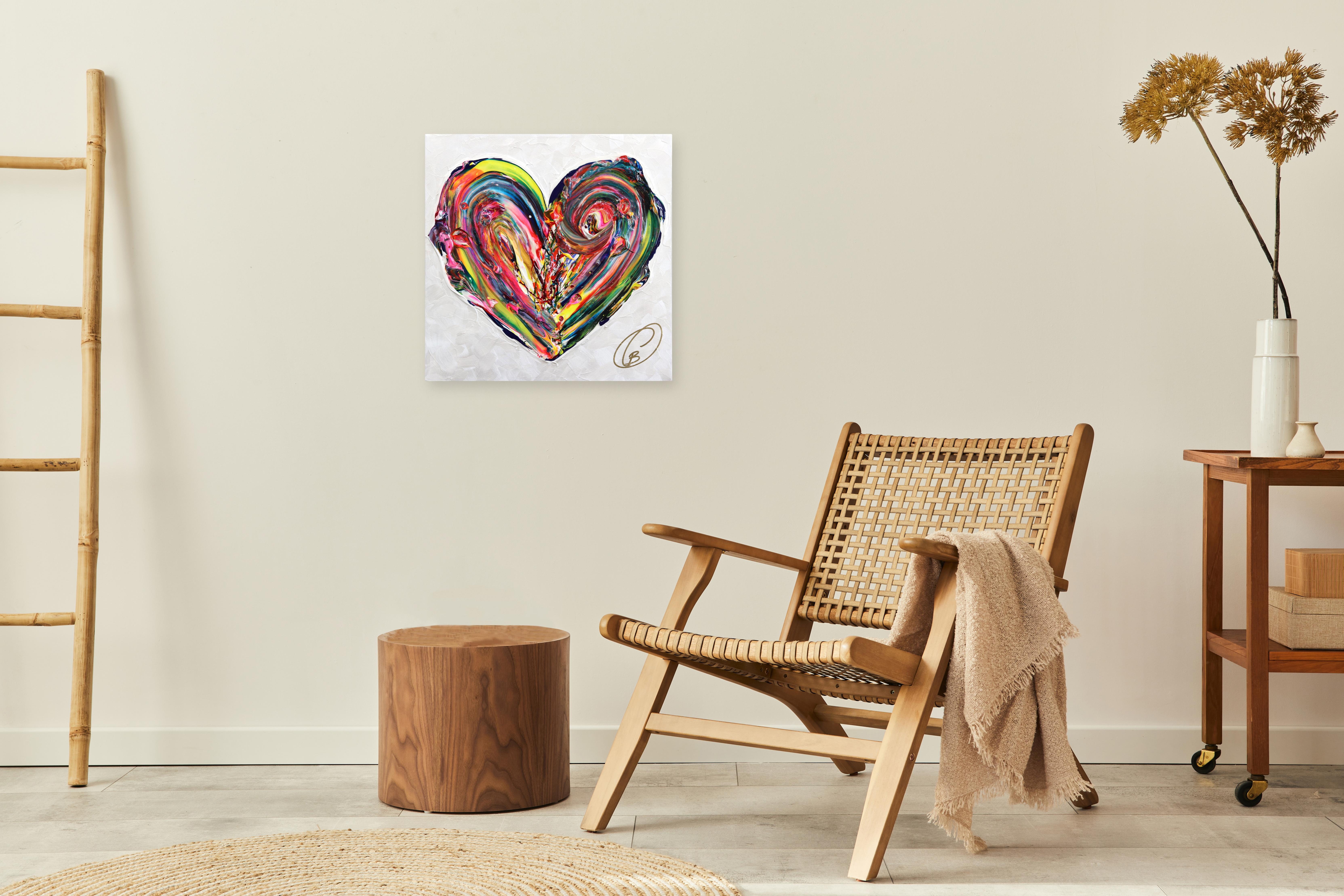 Crazy Little Thing Called Love - Impasto Thick Paint Original Artwork For Sale 2