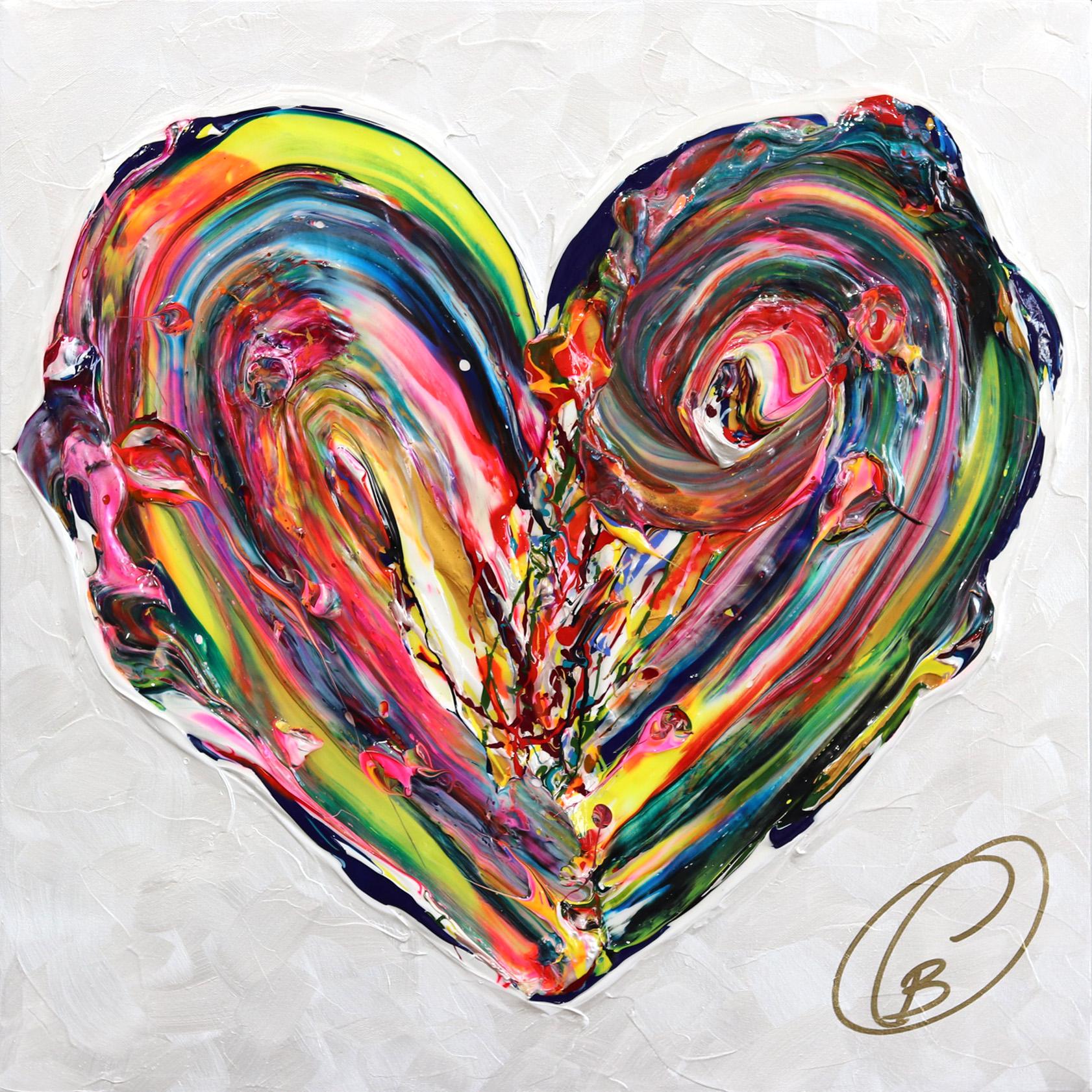 Figurative Painting de Cynthia Coulombe Bégin - Crazy Little Thing Called Love - Impasto Pintura Gruesa Obra de Arte Original