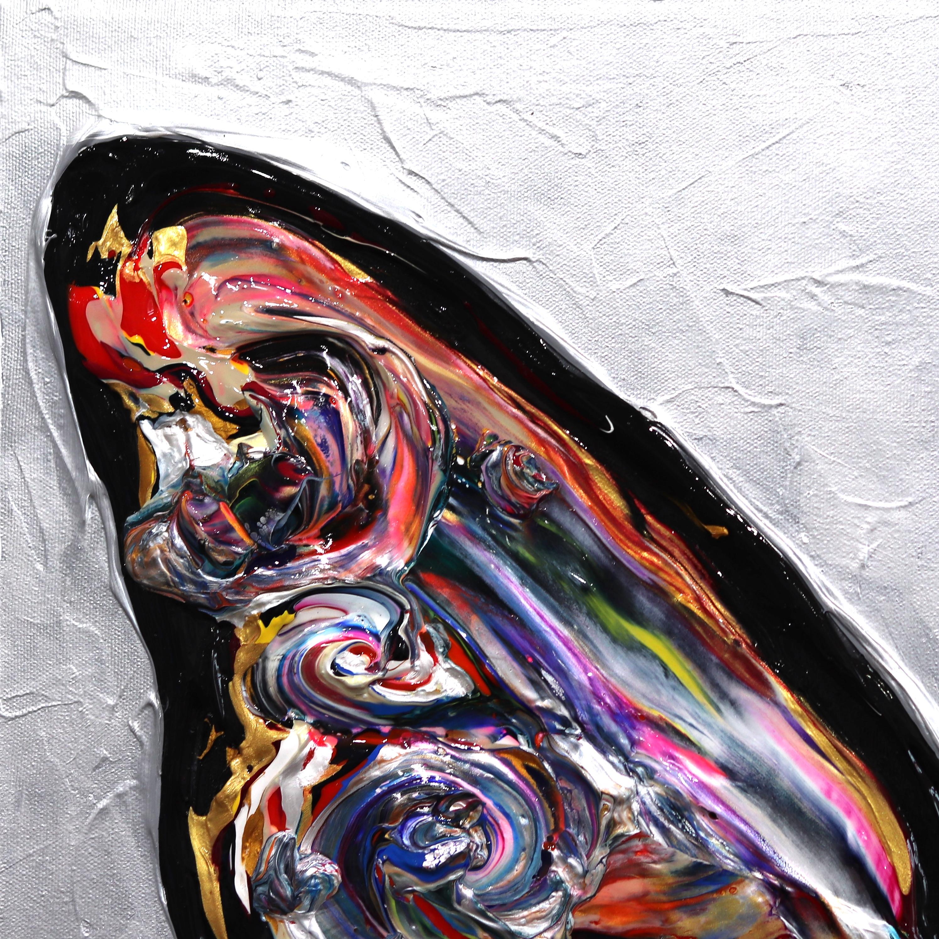Los Sueños Son Susurros Del Alma - Impasto Pintura Gruesa Arte Colorido Original - Painting Contemporáneo de Cynthia Coulombe Bégin