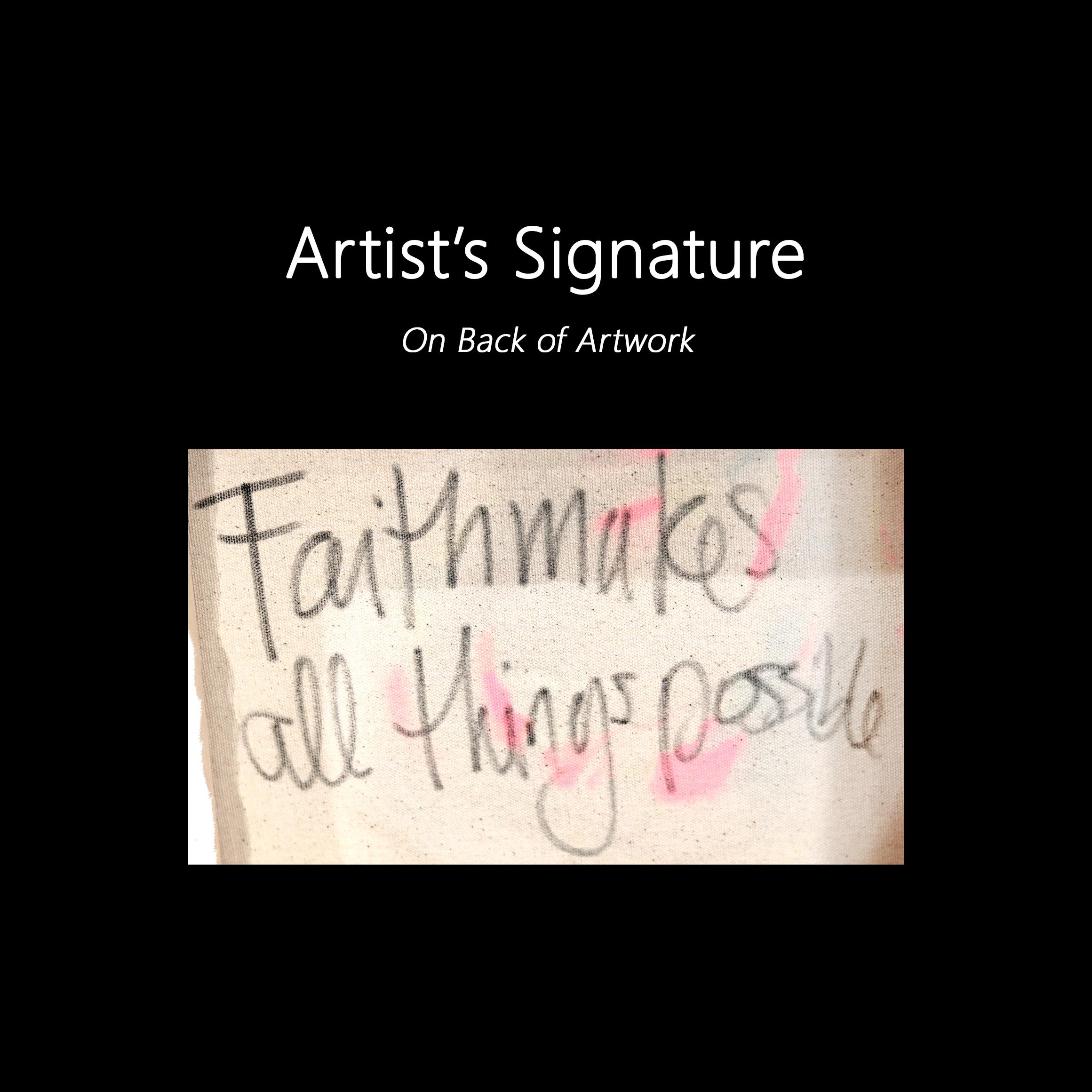 Faith Makes All Things Possible - Impasto Thick Paint Original Butterfly Artwork For Sale 5