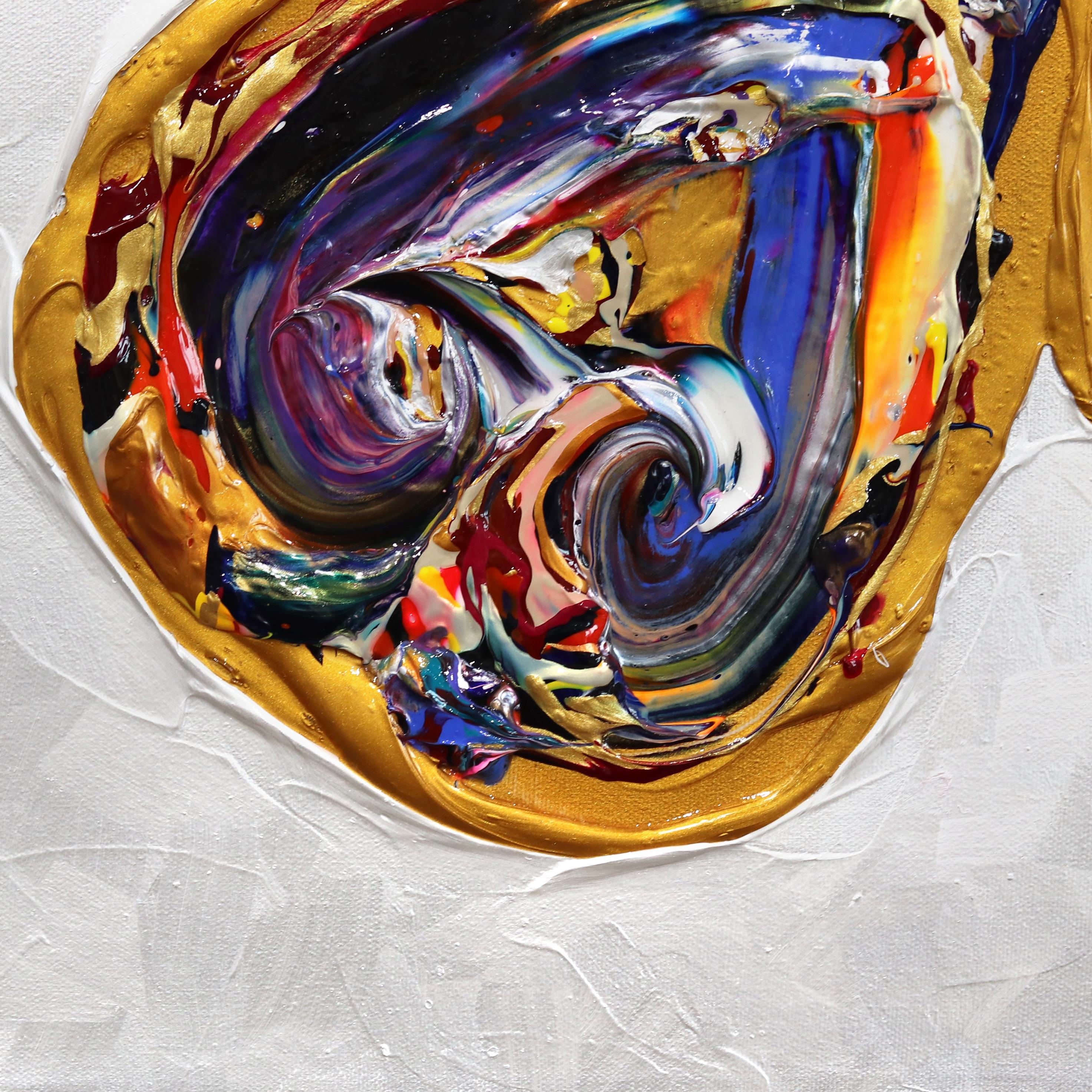 Faith Makes All Things Possible - Impasto Thick Paint Original Butterfly Artwork - Contemporary Painting by Cynthia Coulombe Bégin