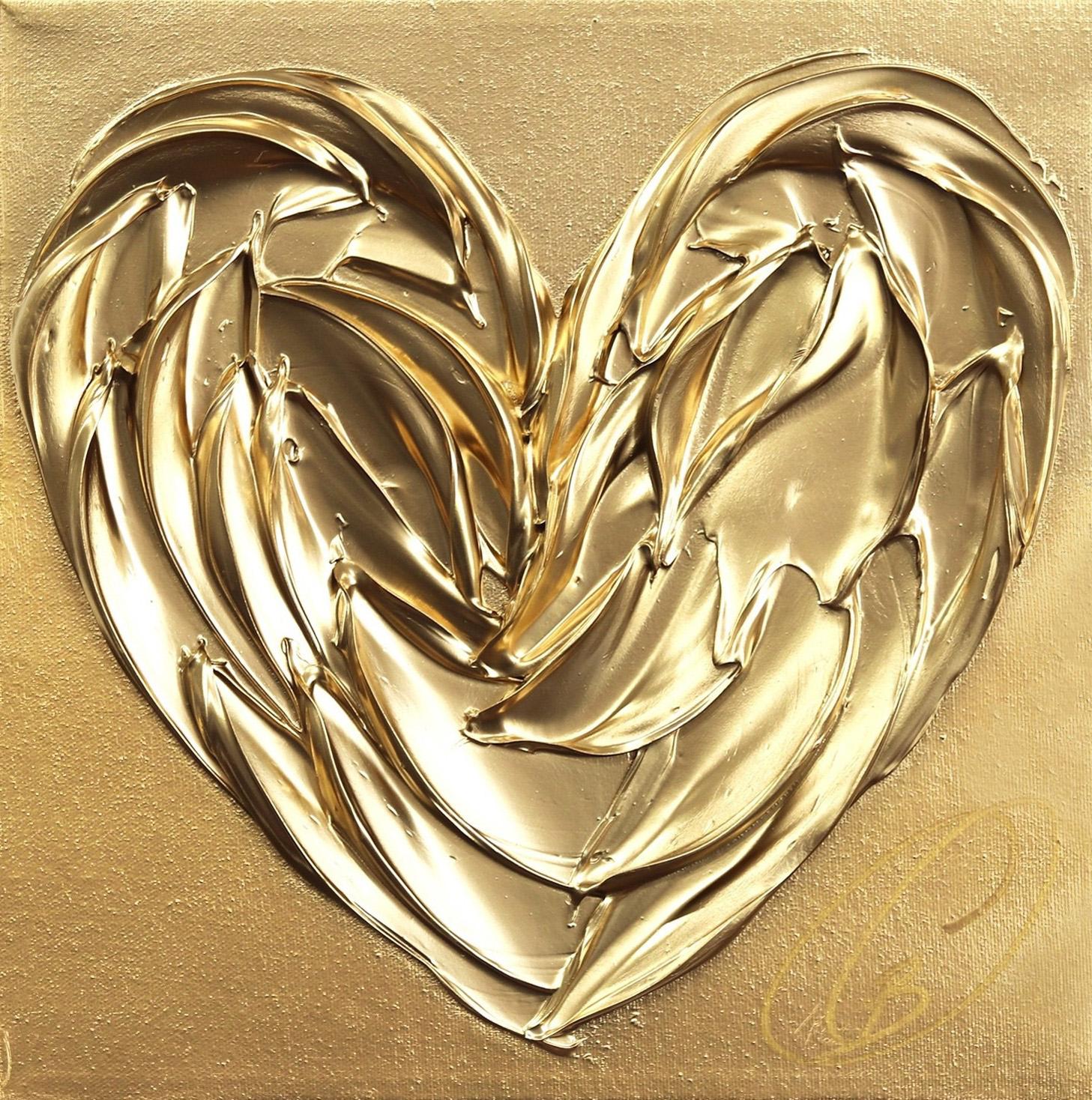 Gold Love No. 3 - Painting by Cynthia Coulombe Bégin