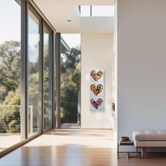 Good Vibes Forever – farbenfrohe, strukturierte Herzen – Original Love Expression