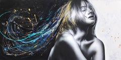 Immagina un nuovo mondo - Impasto a vernice spessa Arte figurativa originale
