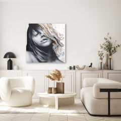 Imagine The Dream - Impasto Thick Paint Original Portrait Artwork