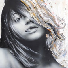 Imagina El Sueño - Impasto Pintura Gruesa Obra de Arte Original Retrato