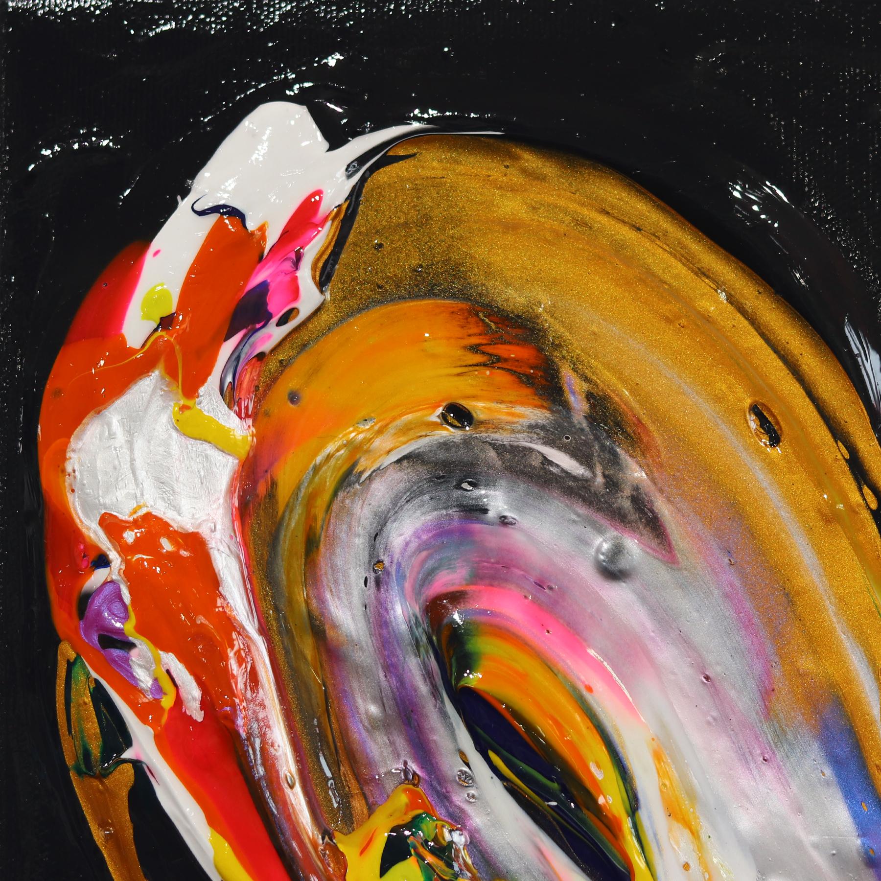 Lucky To Love You - Impasto Pintura Gruesa Obra de Arte Original - Painting Contemporáneo de Cynthia Coulombe Bégin