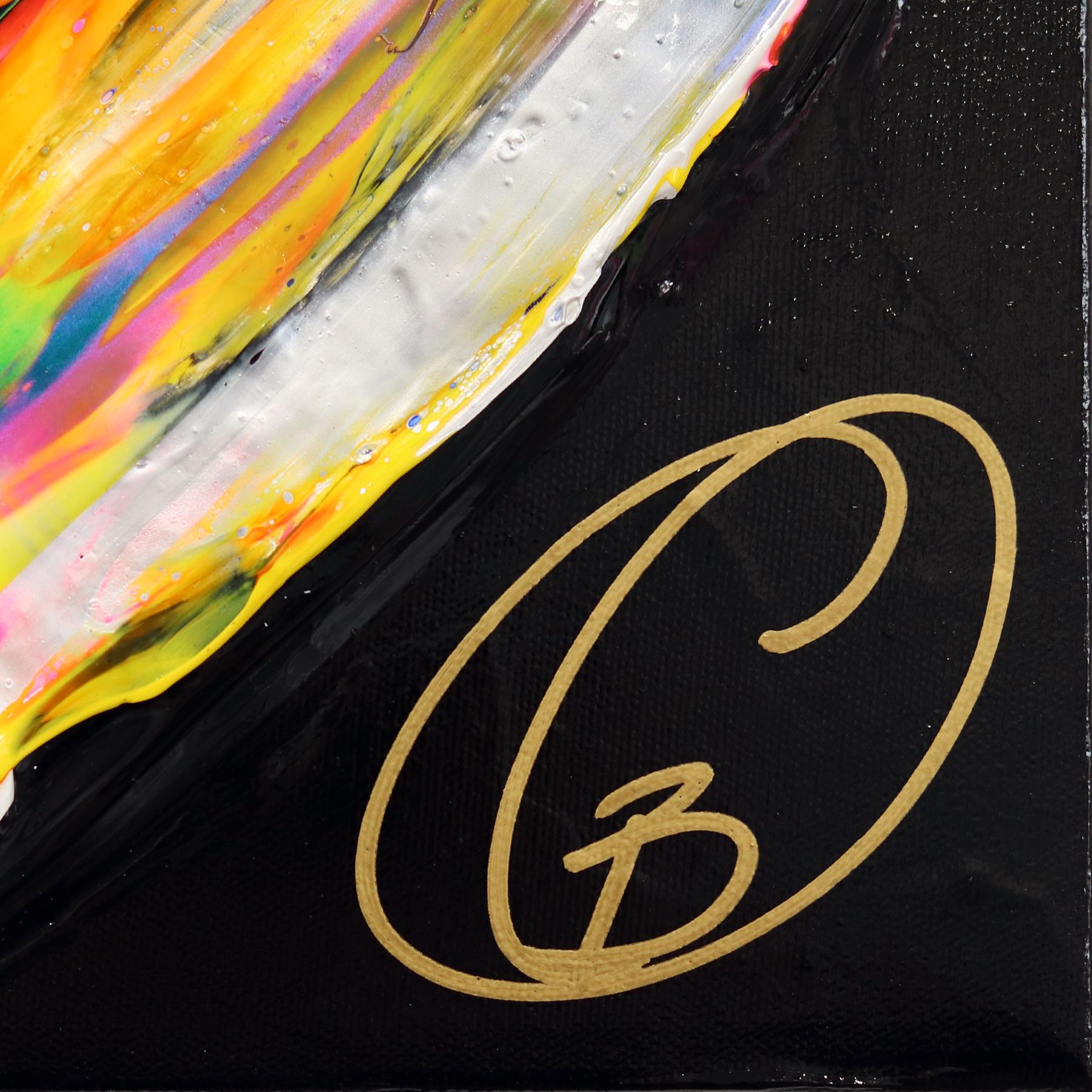 Lucky To Love You - Impasto Pintura Gruesa Obra de Arte Original en venta 4
