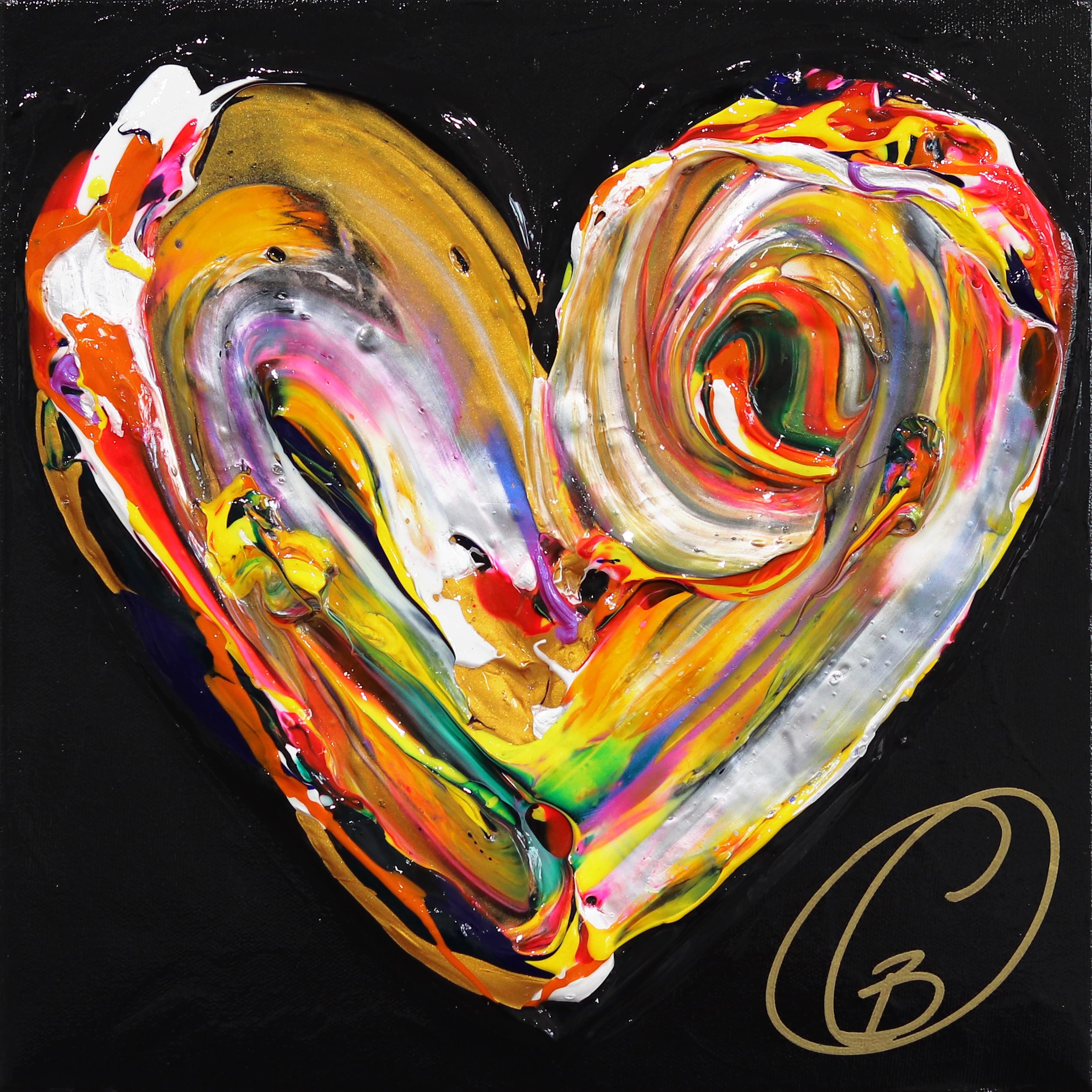 Figurative Painting de Cynthia Coulombe Bégin - Lucky To Love You - Impasto Pintura Gruesa Obra de Arte Original