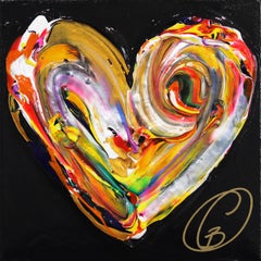 Lucky To Love You - Impasto Pintura Gruesa Obra de Arte Original
