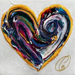 My Sweet Heart - Impasto Thick Paint Texture Painting - Vibrant Original Artwork