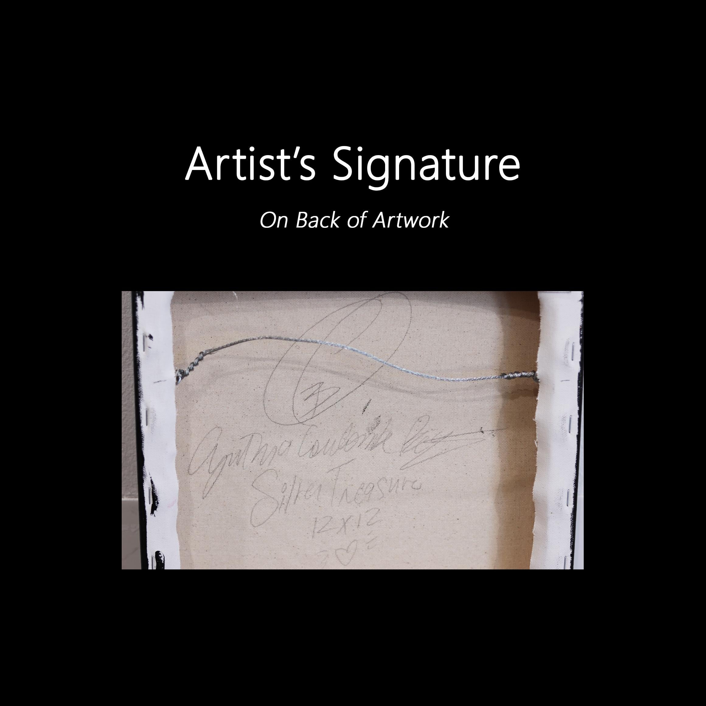 Silver Treasure - Impasto Original dicke Farbe strukturiertes Herz Kunstwerk auf Leinwand im Angebot 4