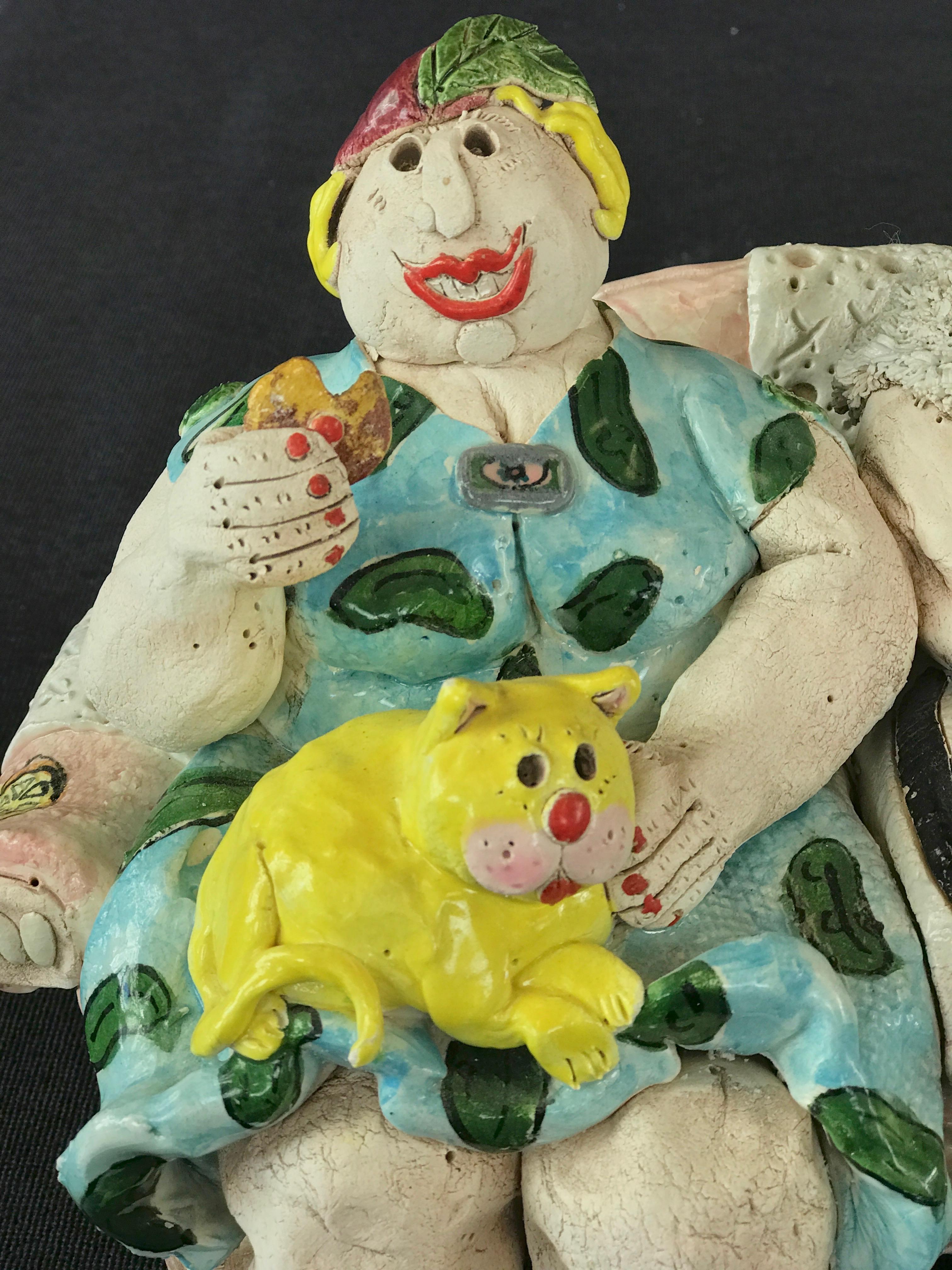 Cynthia Hipkiss “Four Ladies at Tea” Five-Piece Ceramic Sculpture, 1987 5