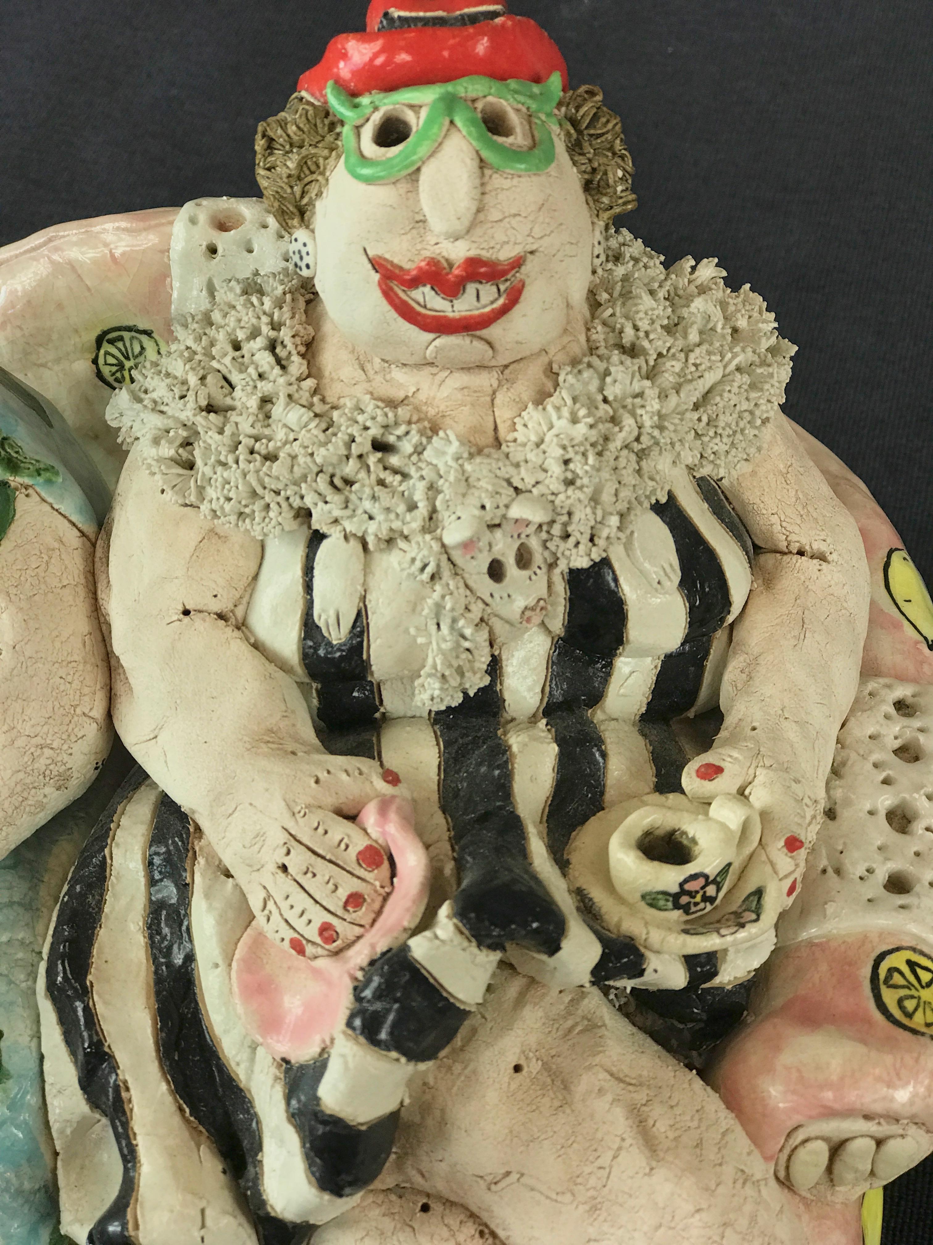 Cynthia Hipkiss “Four Ladies at Tea” Five-Piece Ceramic Sculpture, 1987 6