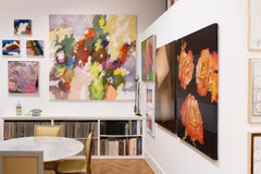 "Concertina Pageant" - nature-based abstract painting - bright colors