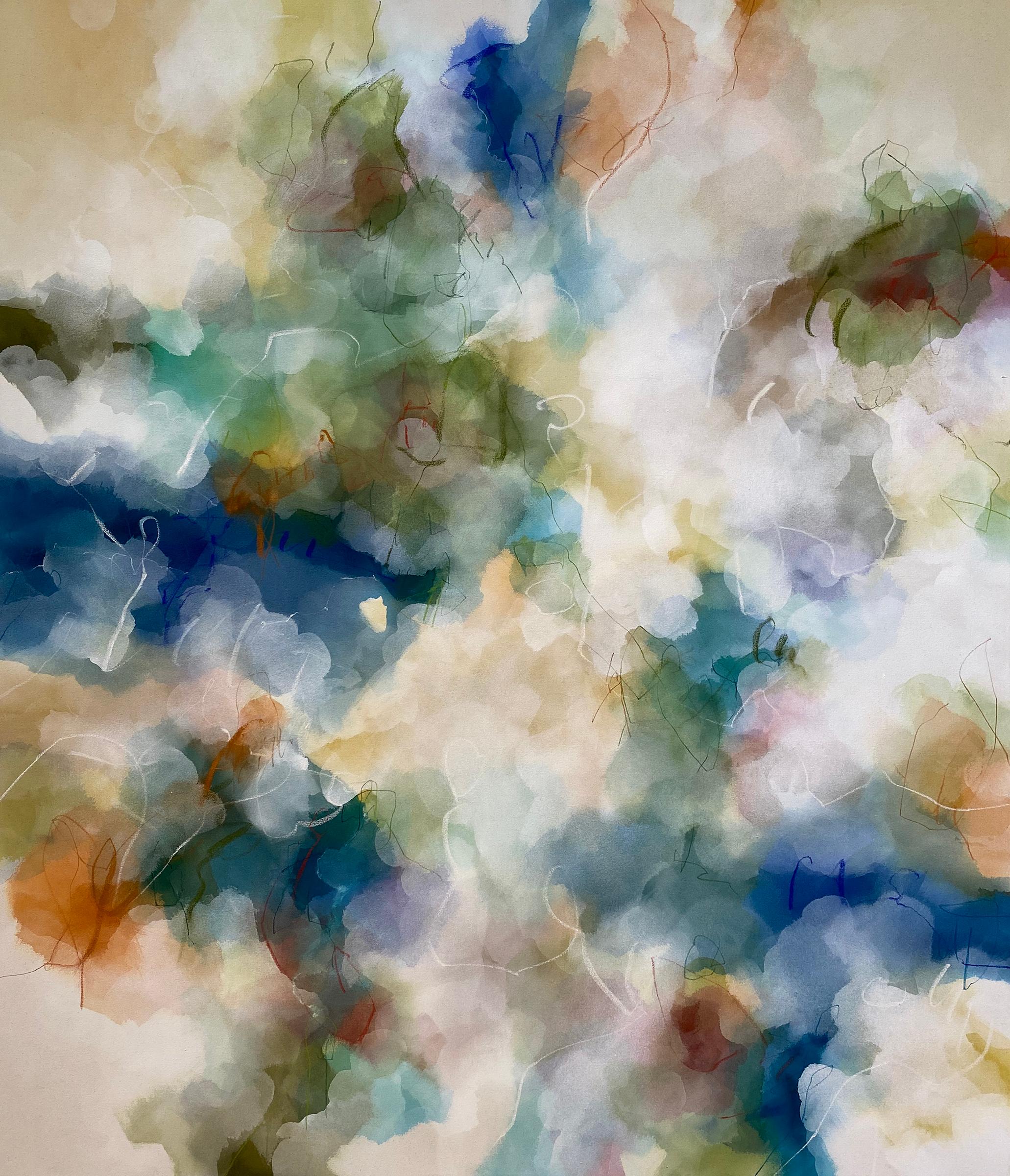 Abstract Painting di Cynthia Knapp - "Demure" - Pittura astratta basata sulla natura - Frankenthaler