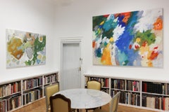 "Riverway" - Nature-based abstract painting - Frankenthaler