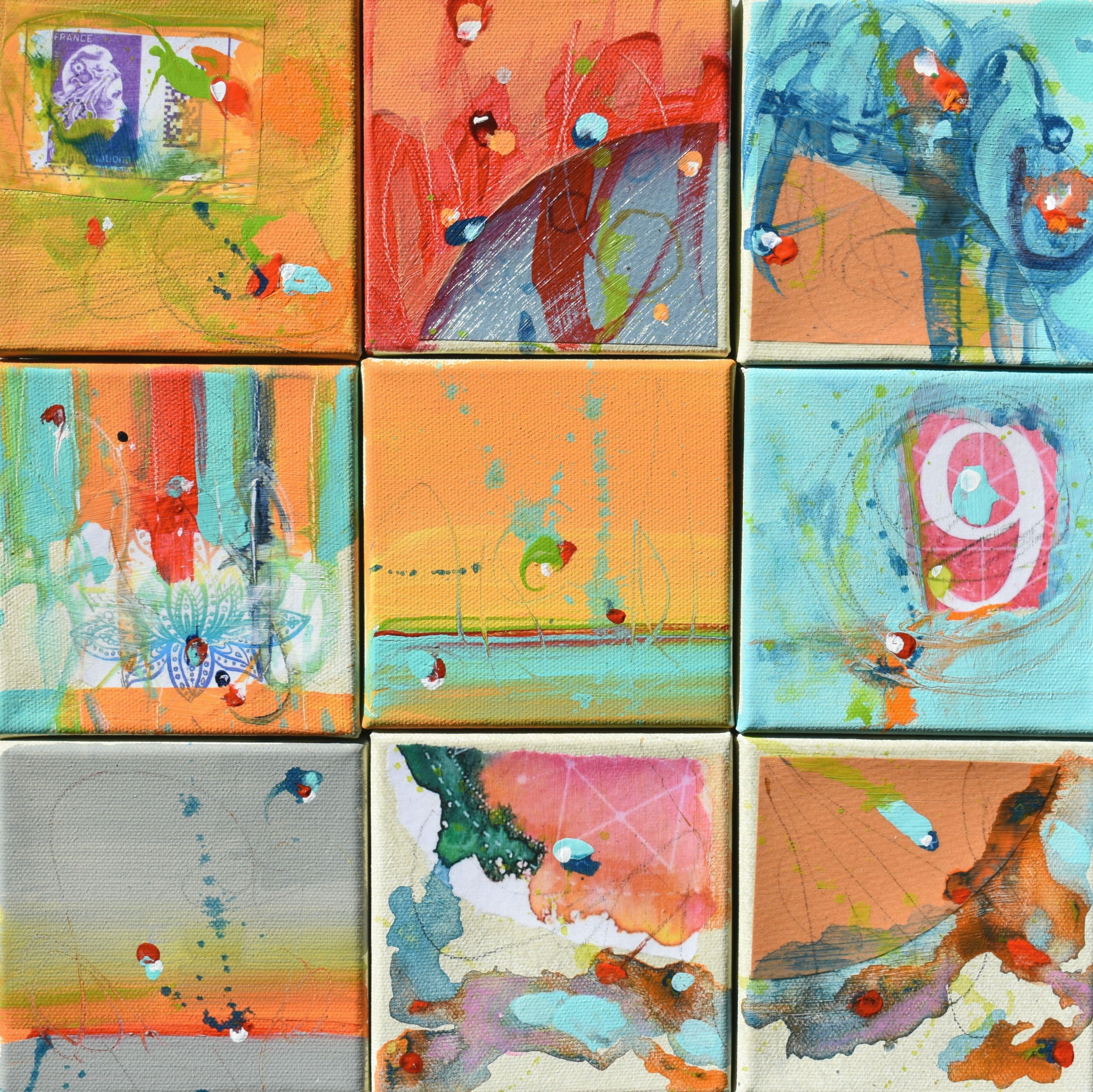 Alquimia Cósmica, Técnica mixta sobre lienzo - Mixed Media Art de Cynthia  Ligeros