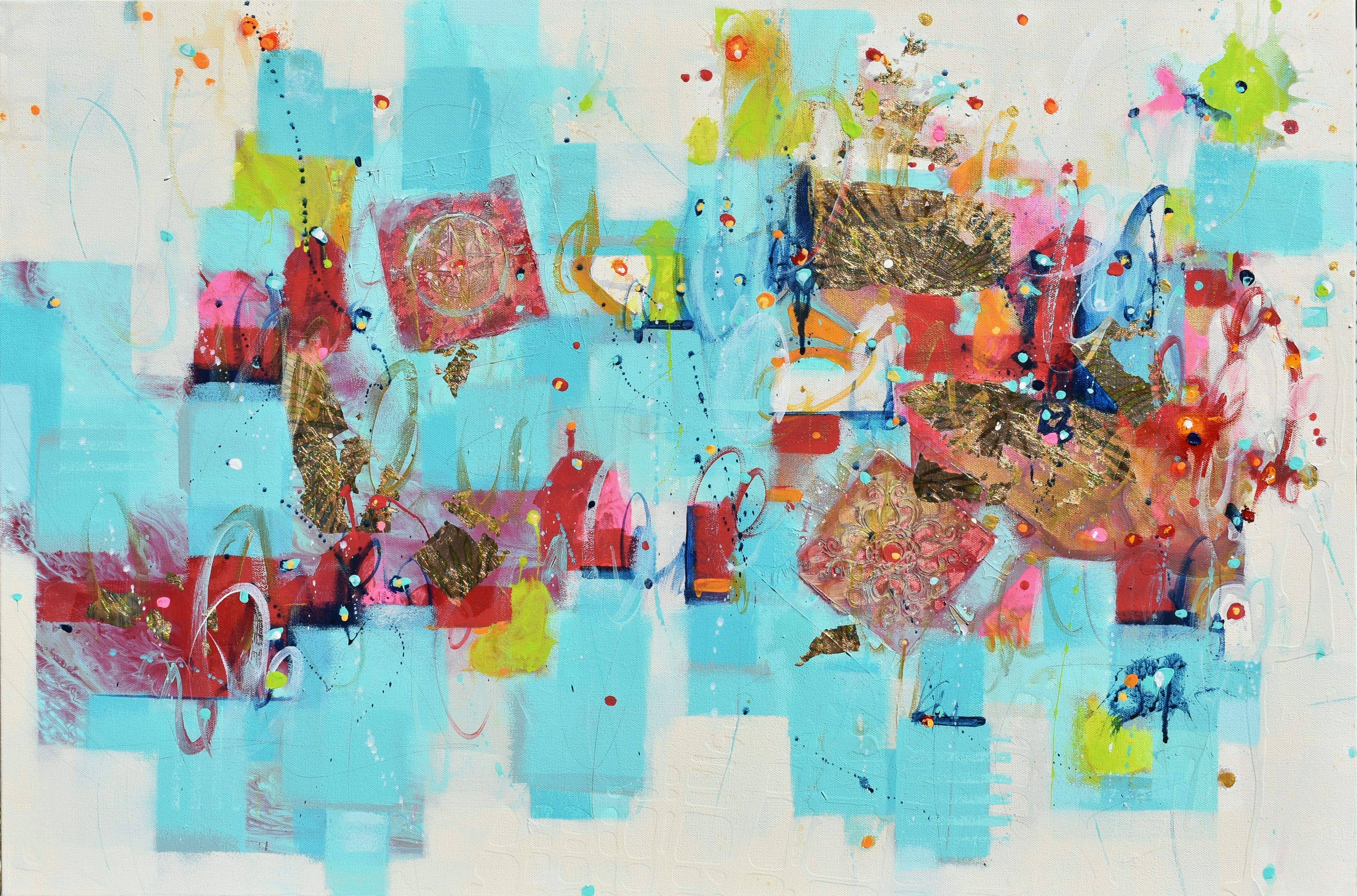 Traces of Time, Mixed Media on Canvas - Mixed Media Art by Cynthia  Ligeros