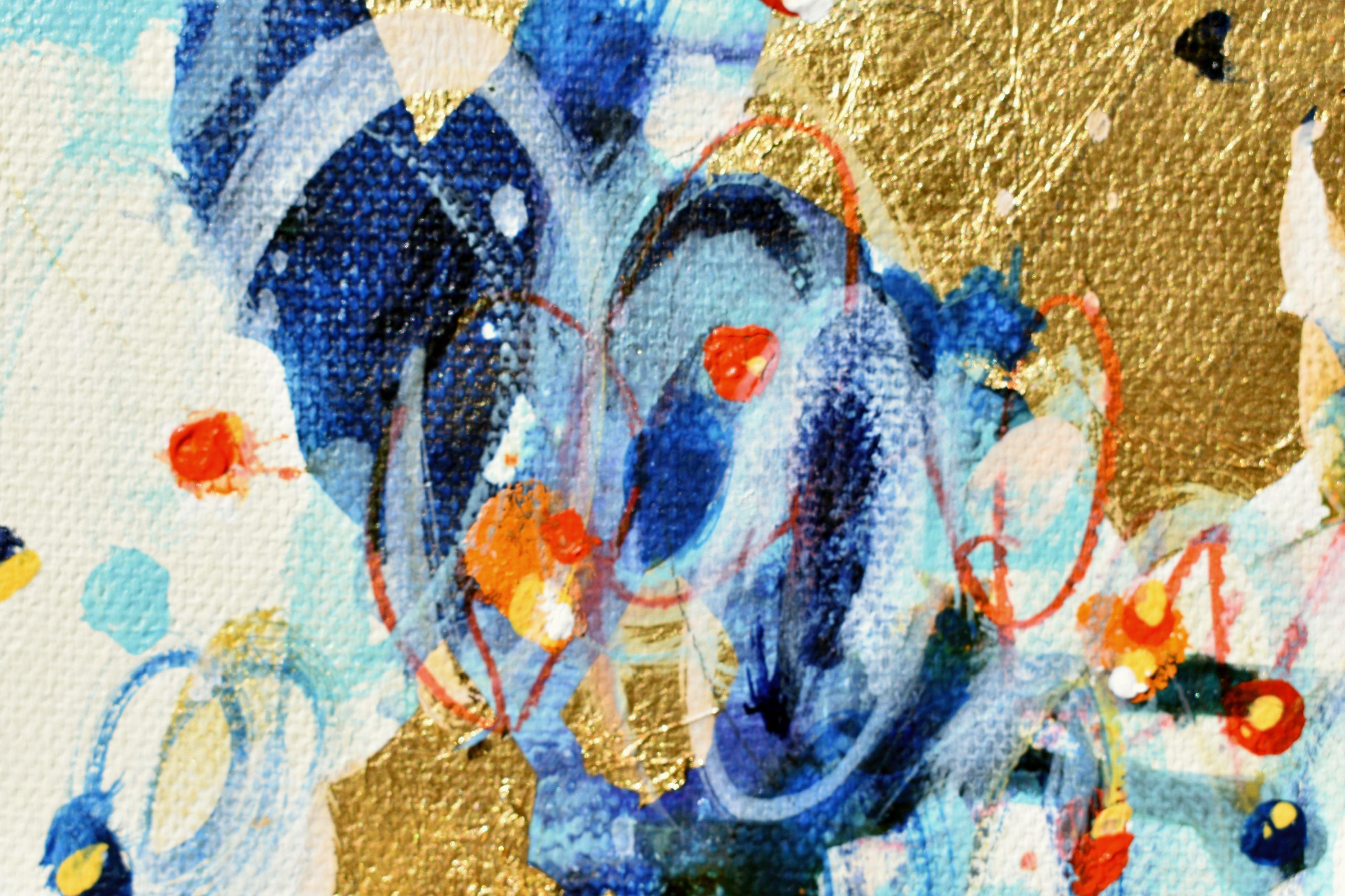 Clouds And Sunlight Blue Magic, Gemälde, Acryl auf Leinwand (Abstrakt), Painting, von Cynthia  Ligeros