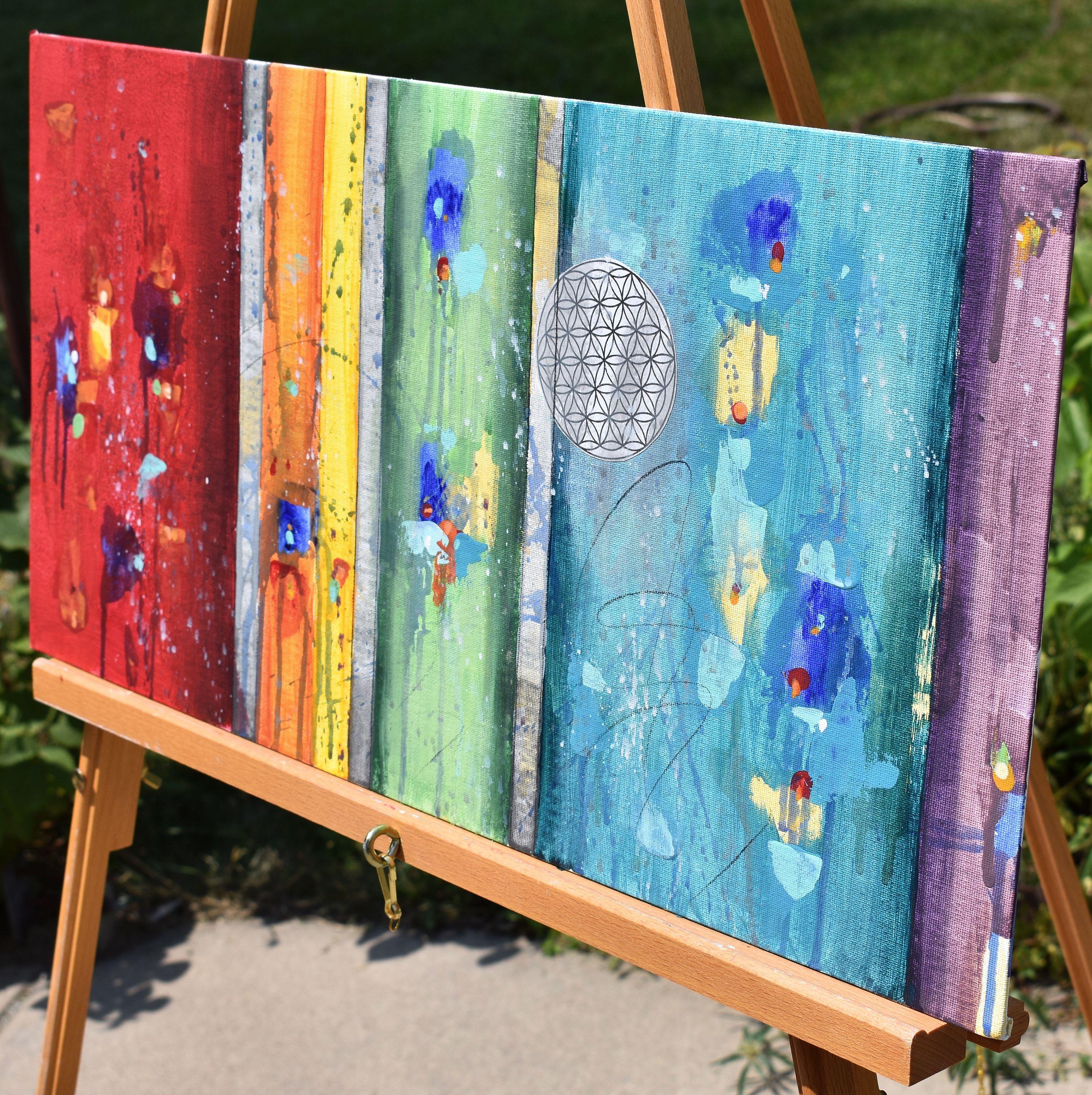 I colori della gioia, Pittura, Acrilico su pannello MDF - Painting di Cynthia  Ligeros