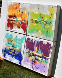 Colors of The Rising Sun, Painting, Acrylic on Canvas
