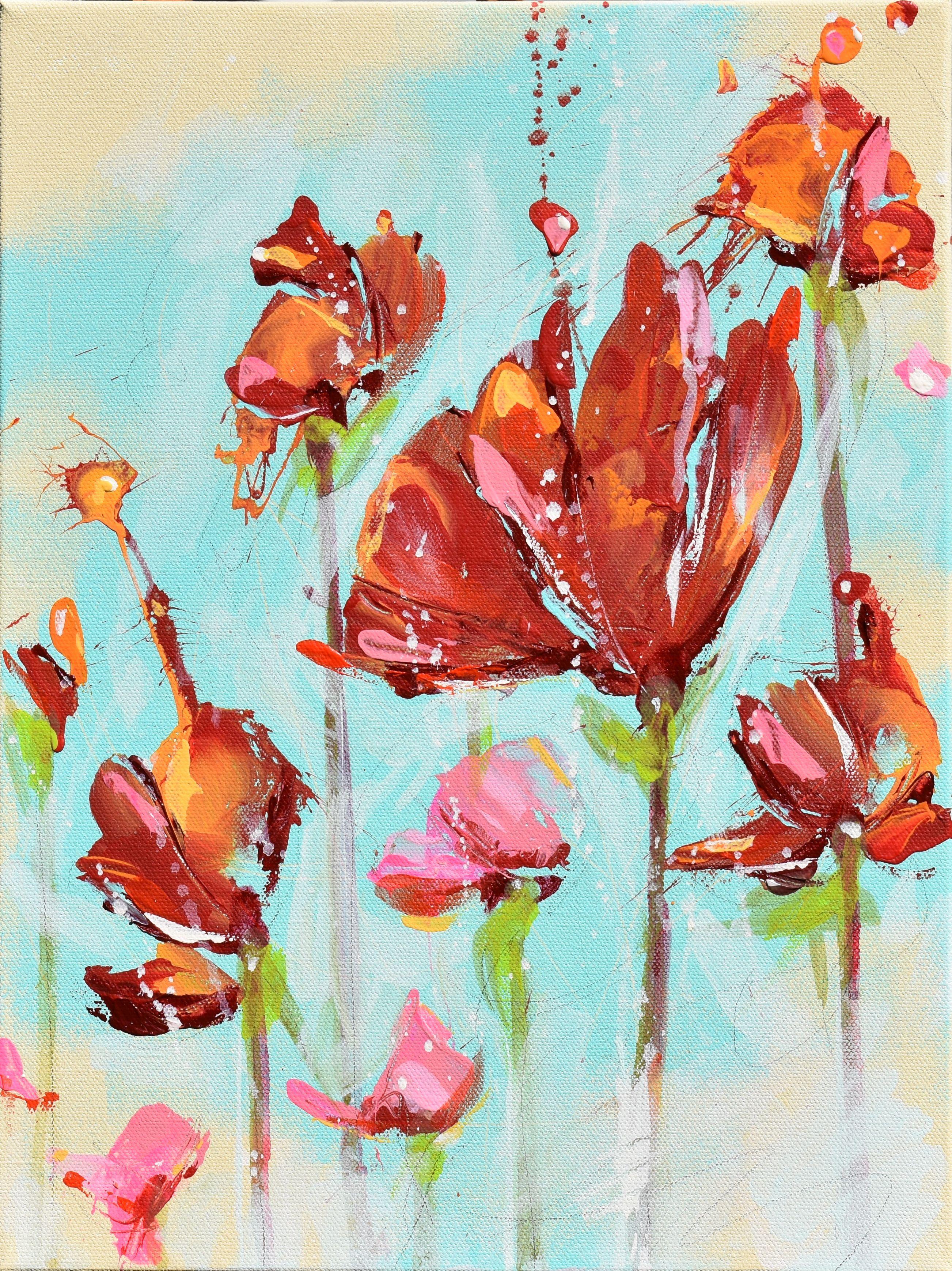 Dance of the Tulips, Painting, Acrylic on Canvas