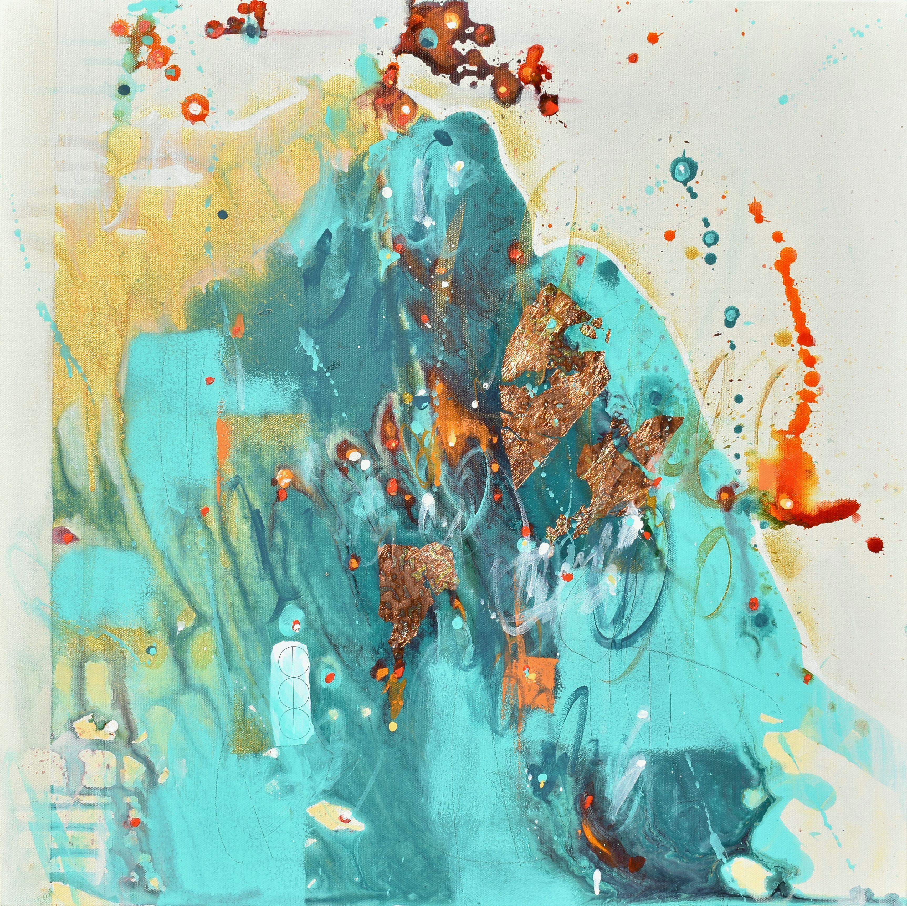Cynthia  Ligeros Abstract Painting - Dream As Big As Mountains, Painting, Acrylic on Canvas