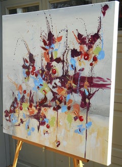 Fleur de Nostalgie (Flower of Longing) - 30" x 30", Painting, Oil on Canvas