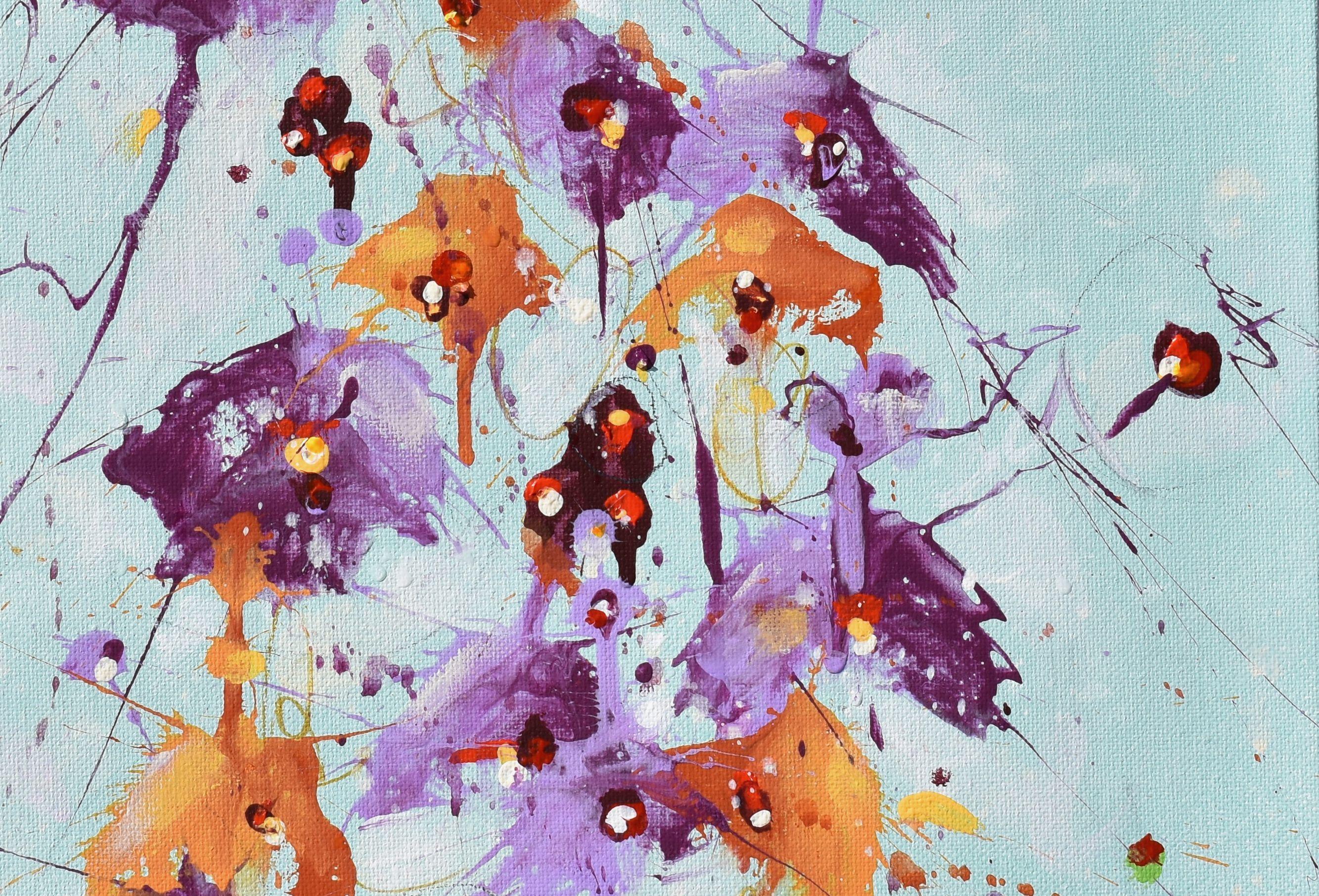 Fleurs De PossibilitÃC (Blumen der MÃ¶glichkeit), GemÃ?lde, Acryl auf Leinwand (Abstrakt), Painting, von Cynthia  Ligeros