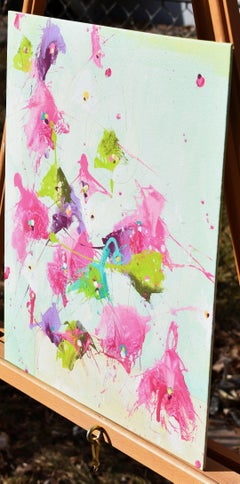 Fleurs de Renaissance (Flowers of Rebirth), Painting, Acrylic on MDF Panel
