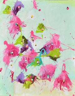 Fleurs de Renaissance (Flowers of Rebirth), Painting, Acrylic on MDF Panel