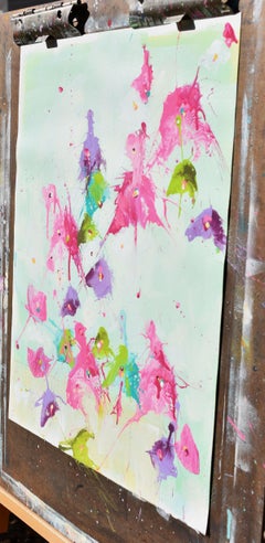 Fleurs du Renouveau (Flores de la Renovación), Pintura, Acrílico sobre lienzo